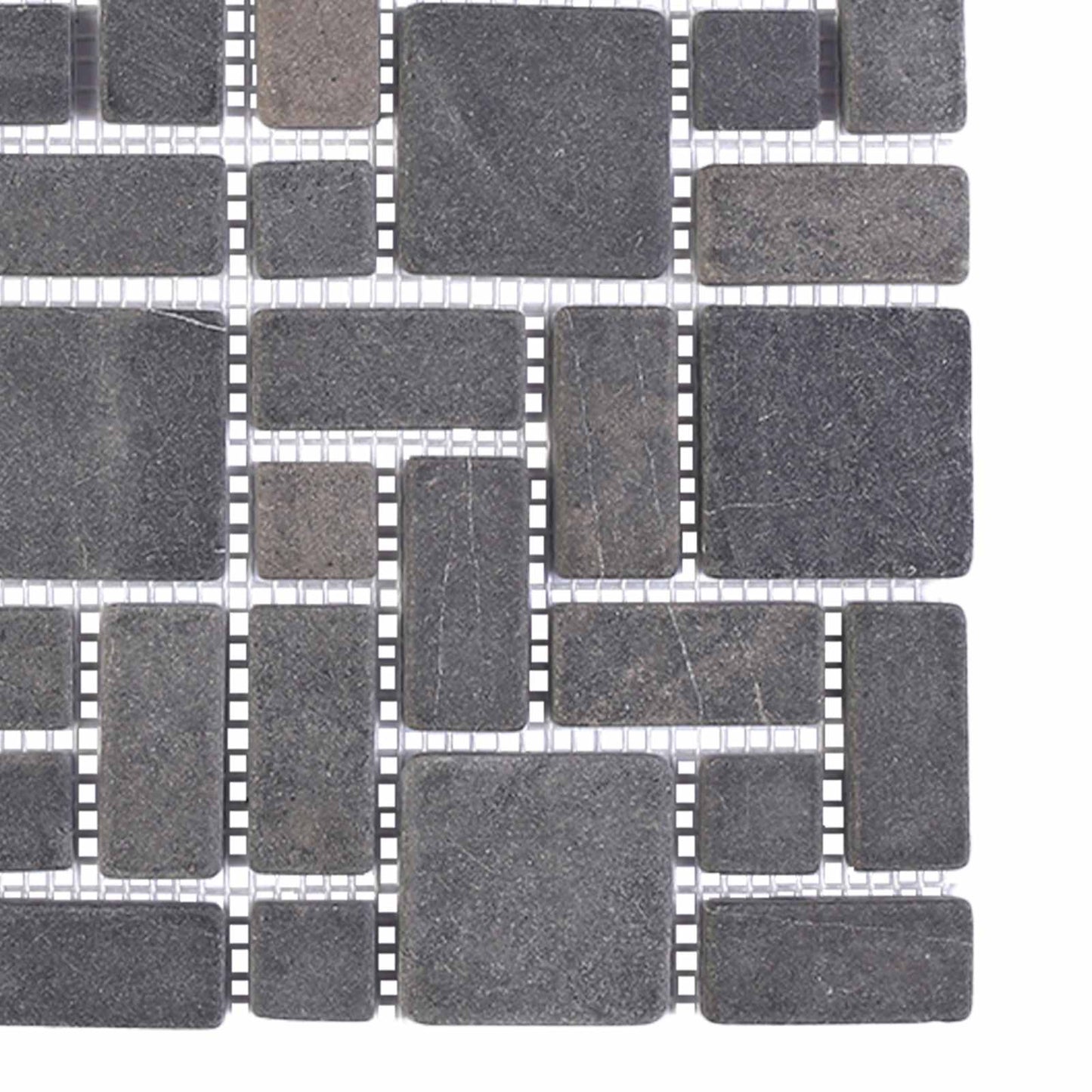 vidaXL Mosaic Tiles Grey 30 x 30 cm Marble