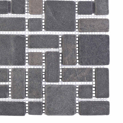 vidaXL Mosaic Tiles Grey 30 x 30 cm Marble