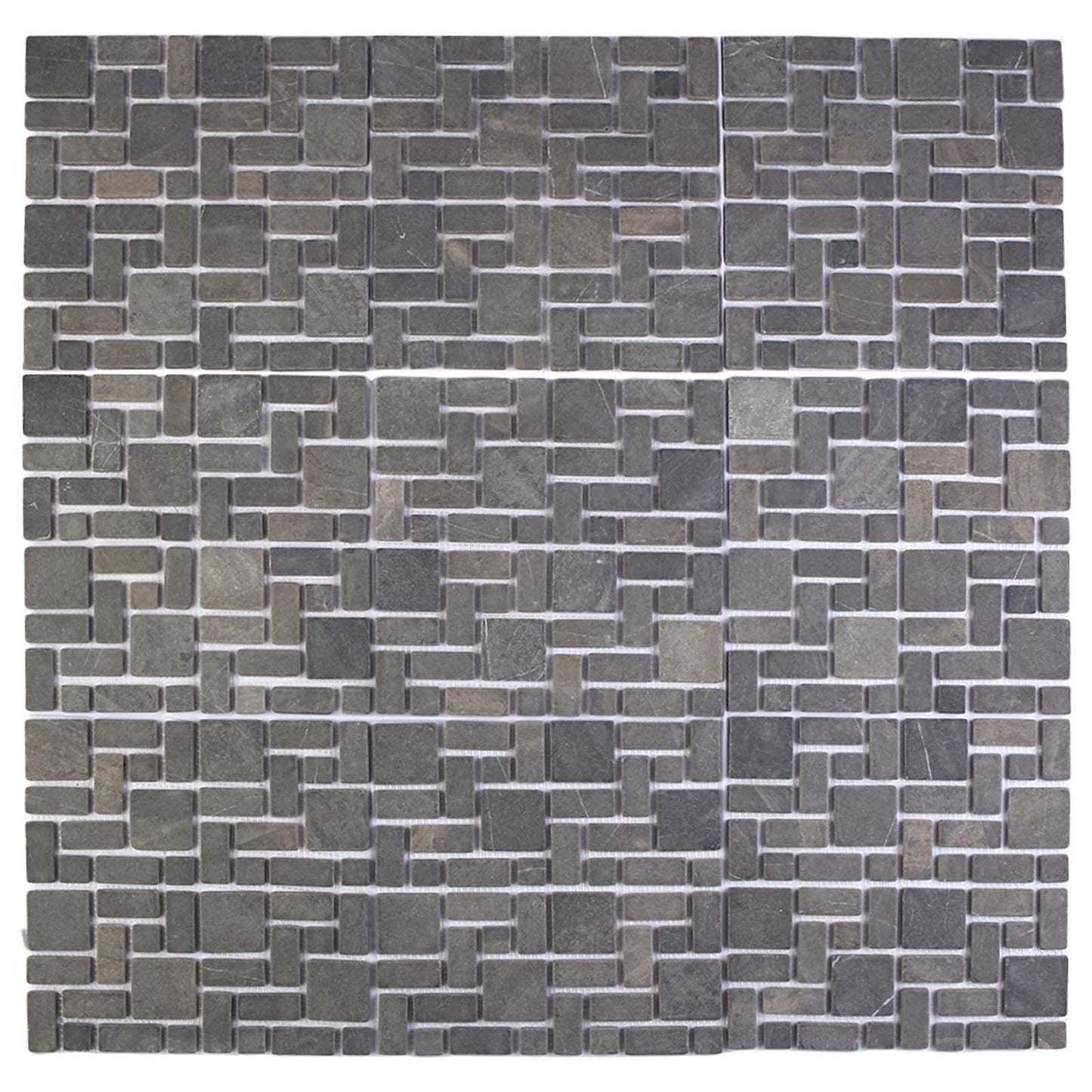 vidaXL Mosaic Tiles Grey 30 x 30 cm Marble