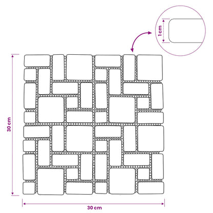 vidaXL Mosaic Tiles Grey 30 x 30 cm Marble