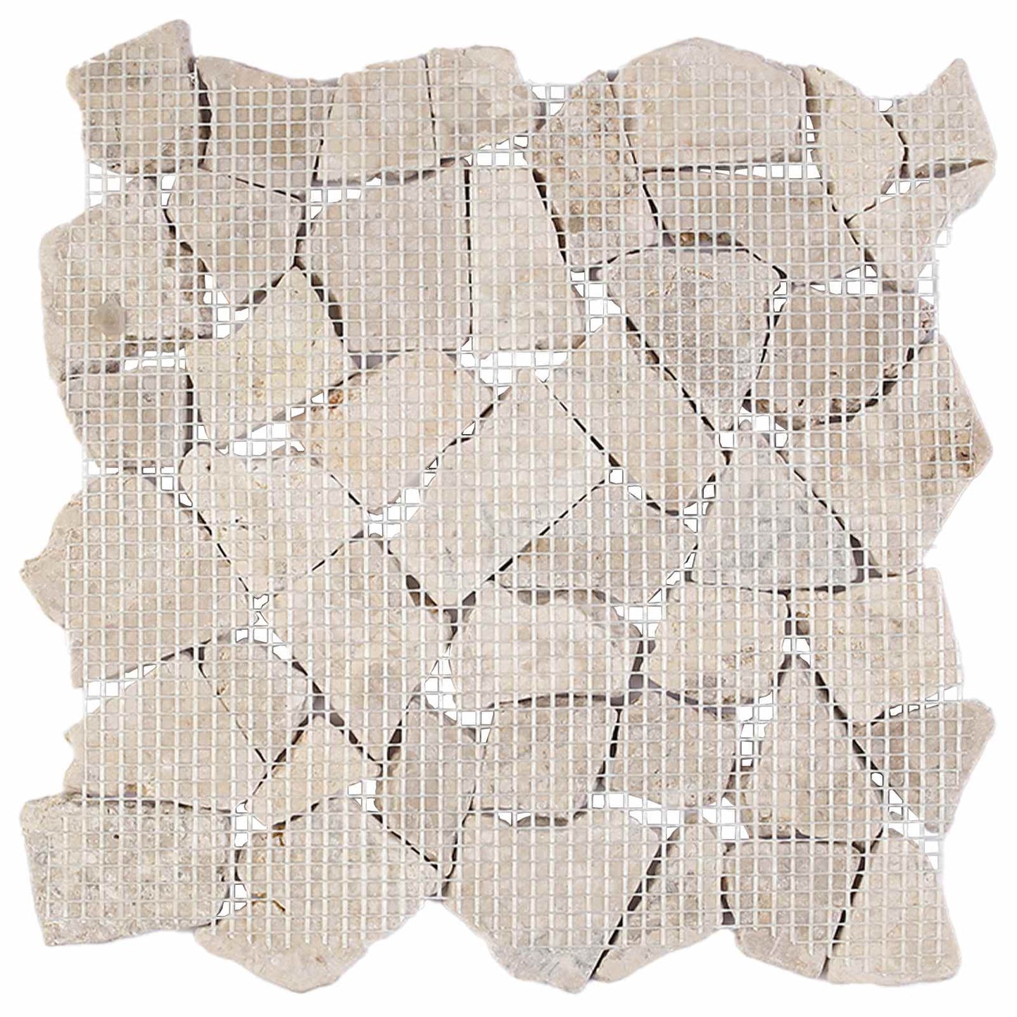 vidaXL Mosaic Tiles Cream 30 x 30 cm Marble