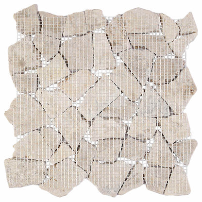 vidaXL Mosaic Tiles Cream 30 x 30 cm Marble
