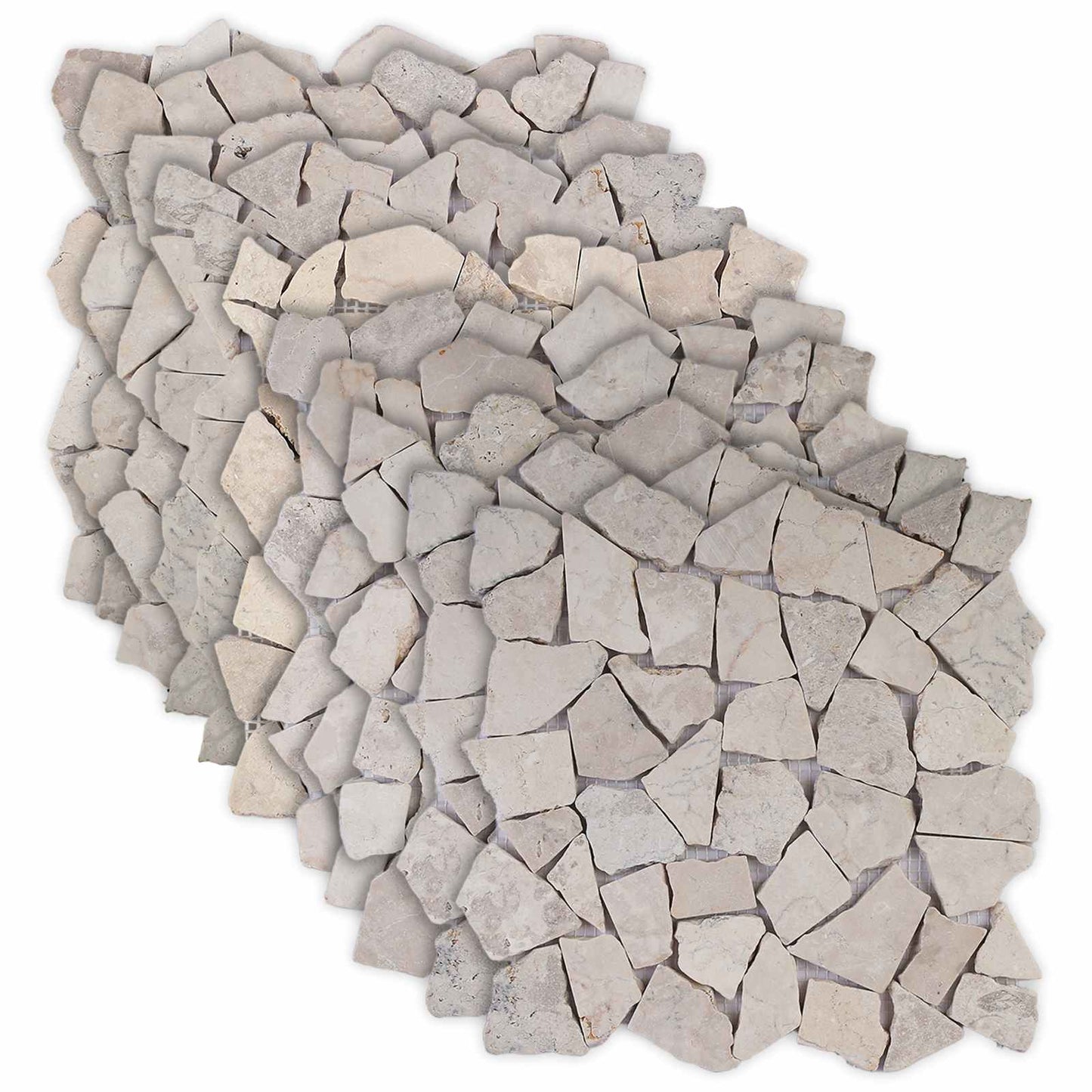 vidaXL Mosaic Tiles Cream 30 x 30 cm Marble