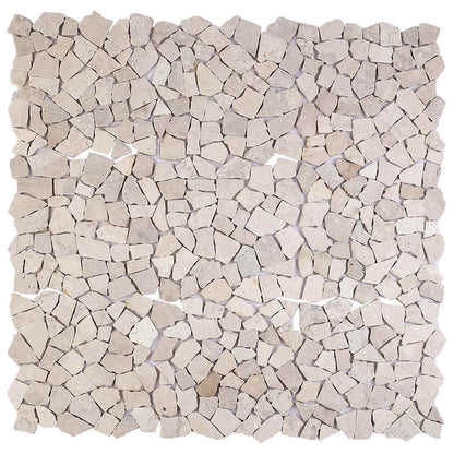 vidaXL Mosaic Tiles Cream 30 x 30 cm Marble