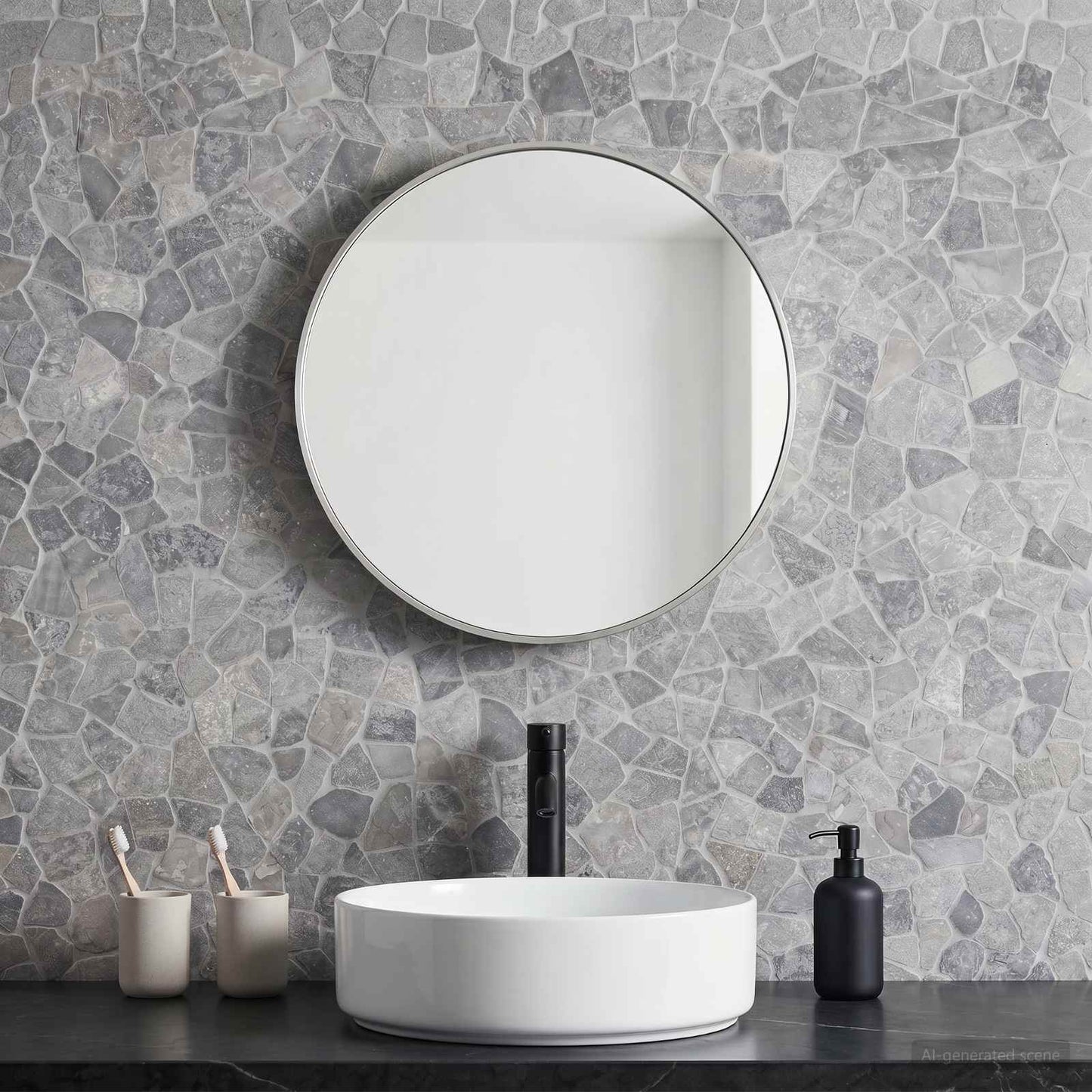 vidaXL Mosaic Tiles Light Grey 30 x 30 cm Marble