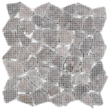 vidaXL Mosaic Tiles Light Grey 30 x 30 cm Marble