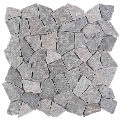 vidaXL Mosaic Tiles Light Grey 30 x 30 cm Marble