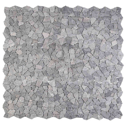 vidaXL Mosaic Tiles Light Grey 30 x 30 cm Marble