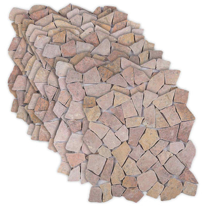 vidaXL Mosaic Tiles Red 30 x 30 cm Marble
