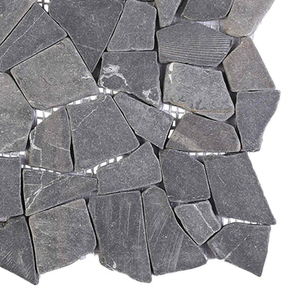 vidaXL Mosaic Tiles Dark Grey 30 x 30 cm Marble