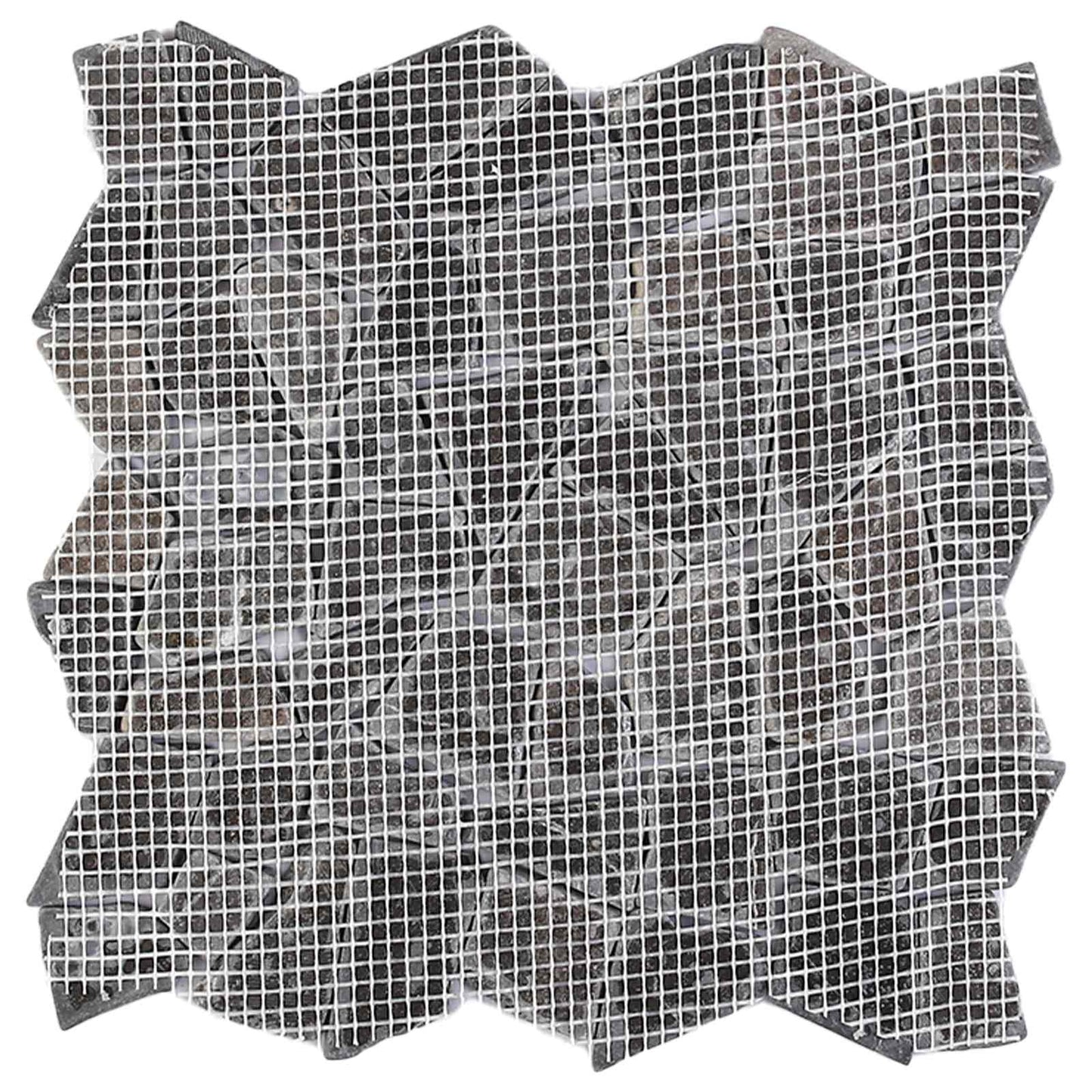 vidaXL Mosaic Tiles Dark Grey 30 x 30 cm Marble
