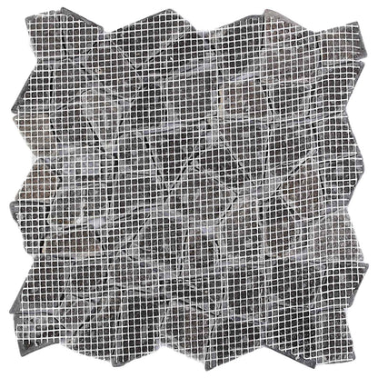 vidaXL Mosaic Tiles Dark Grey 30 x 30 cm Marble