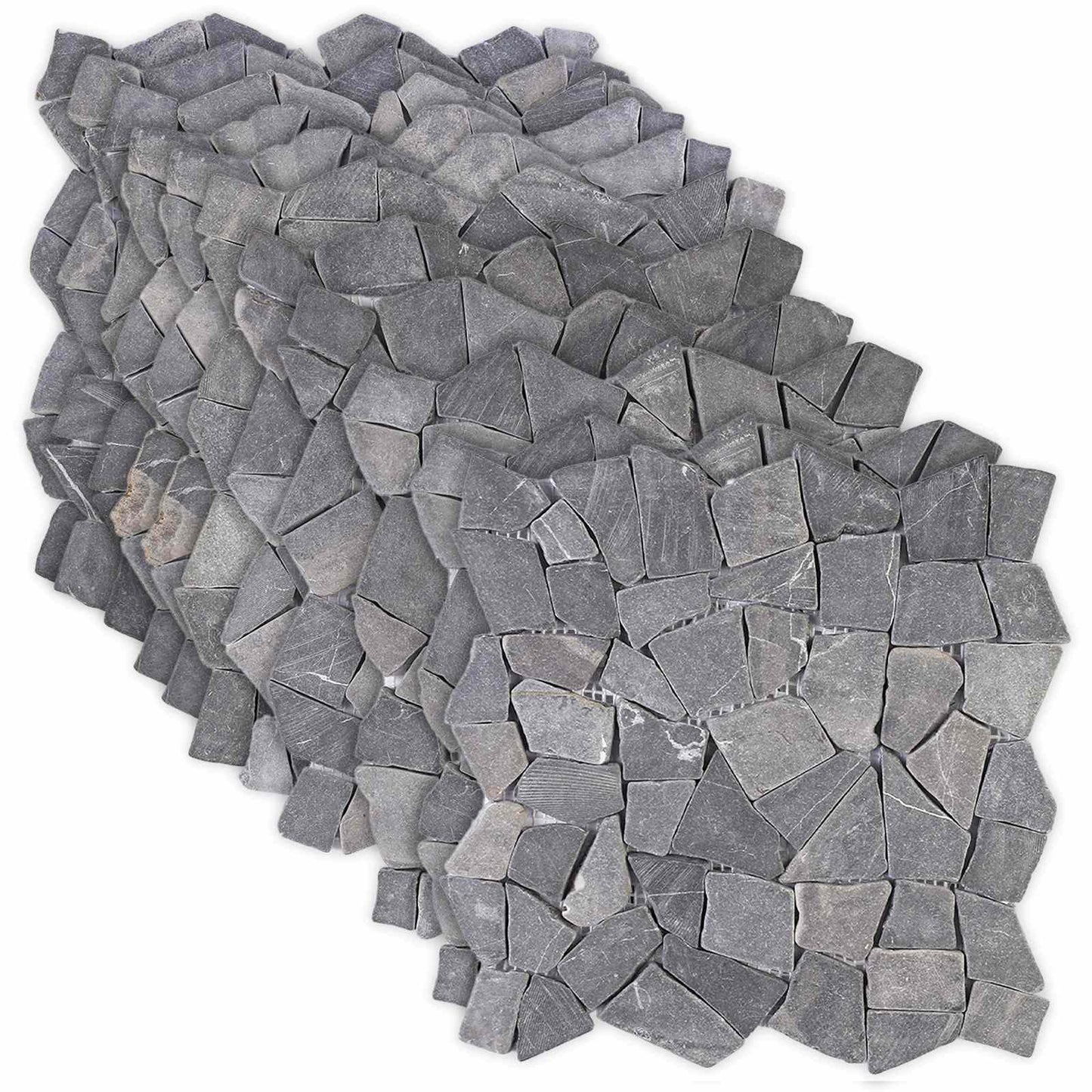 vidaXL Mosaic Tiles Dark Grey 30 x 30 cm Marble