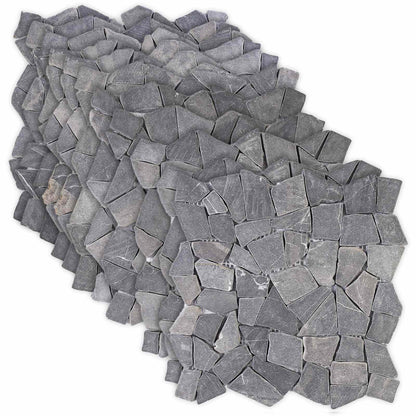 vidaXL Mosaic Tiles Dark Grey 30 x 30 cm Marble