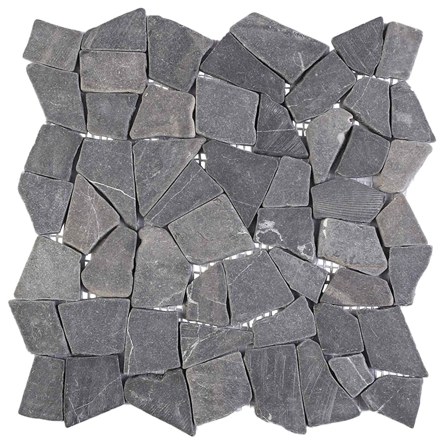 vidaXL Mosaic Tiles Dark Grey 30 x 30 cm Marble