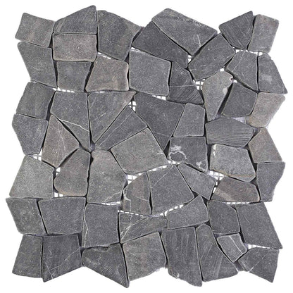 vidaXL Mosaic Tiles Dark Grey 30 x 30 cm Marble