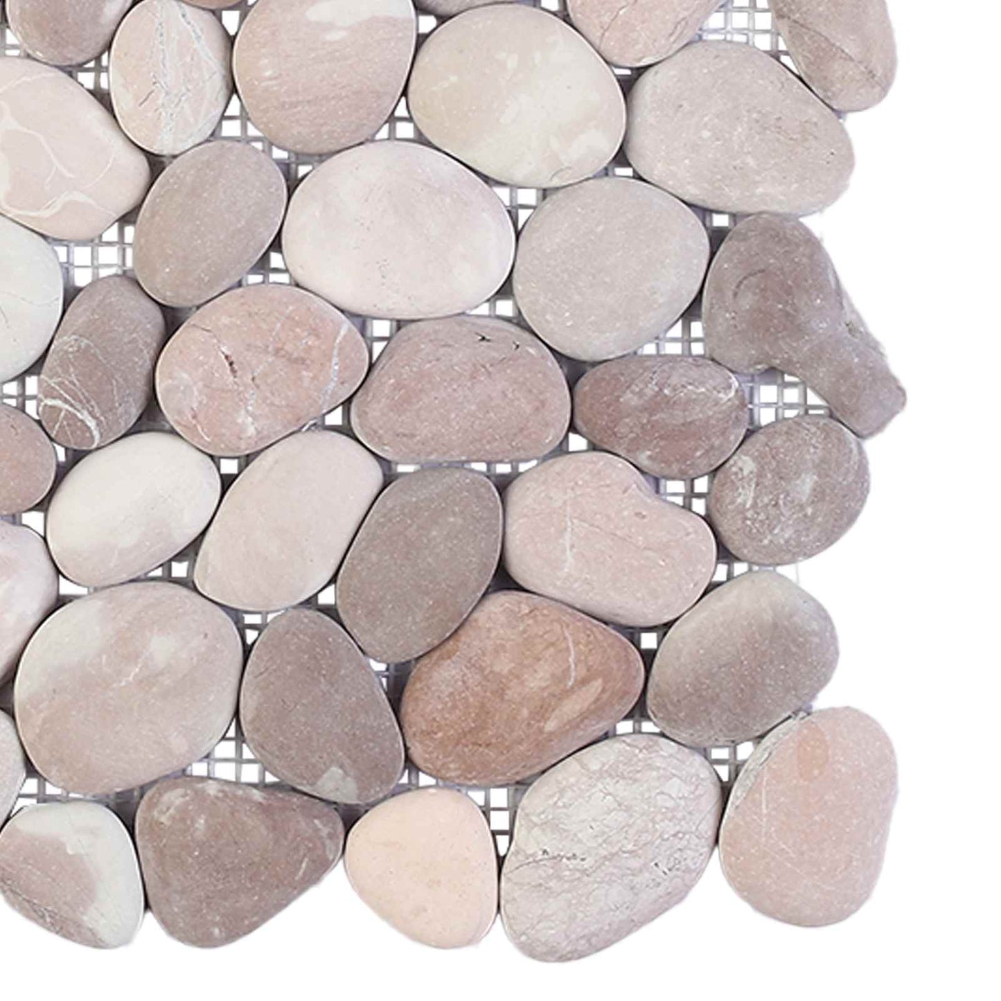 vidaXL Pebble Tiles Beige and Pale Pink 30 x 30 cm River Pebble
