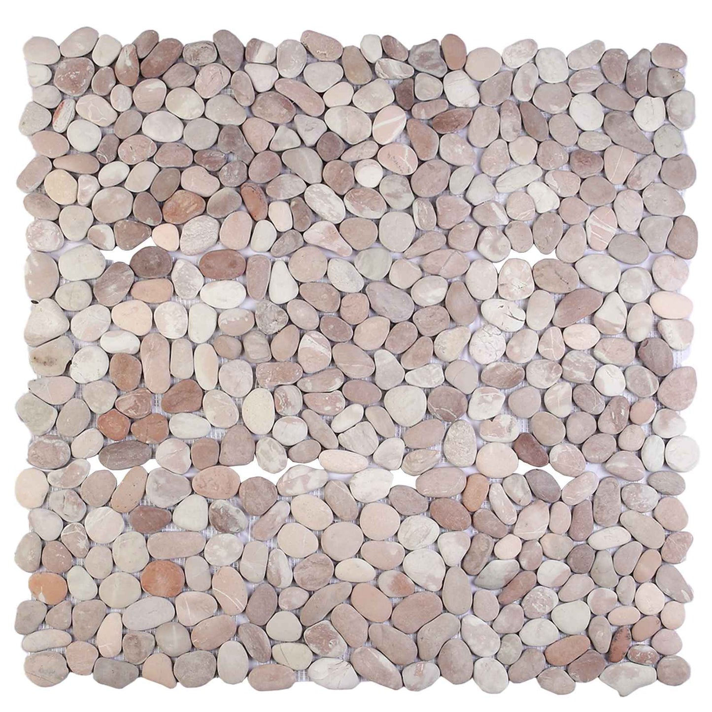 vidaXL Pebble Tiles Beige and Pale Pink 30 x 30 cm River Pebble