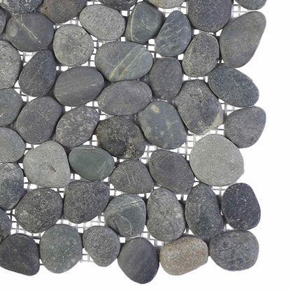 vidaXL Pebble Tiles Grey 30 x 30 cm River Pebble