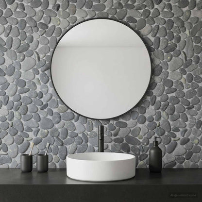 vidaXL Pebble Tiles Grey 30 x 30 cm River Pebble