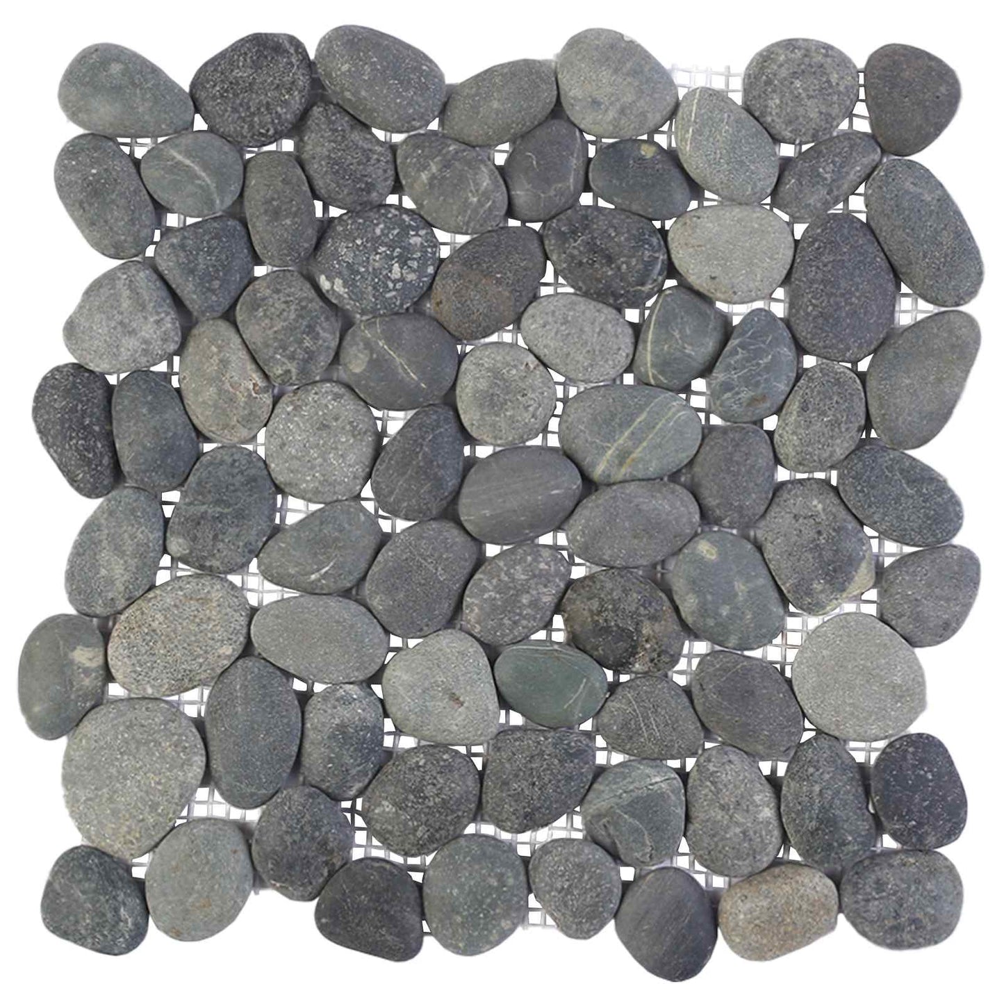 vidaXL Pebble Tiles Grey 30 x 30 cm River Pebble