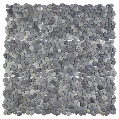 vidaXL Pebble Tiles Grey 30 x 30 cm River Pebble