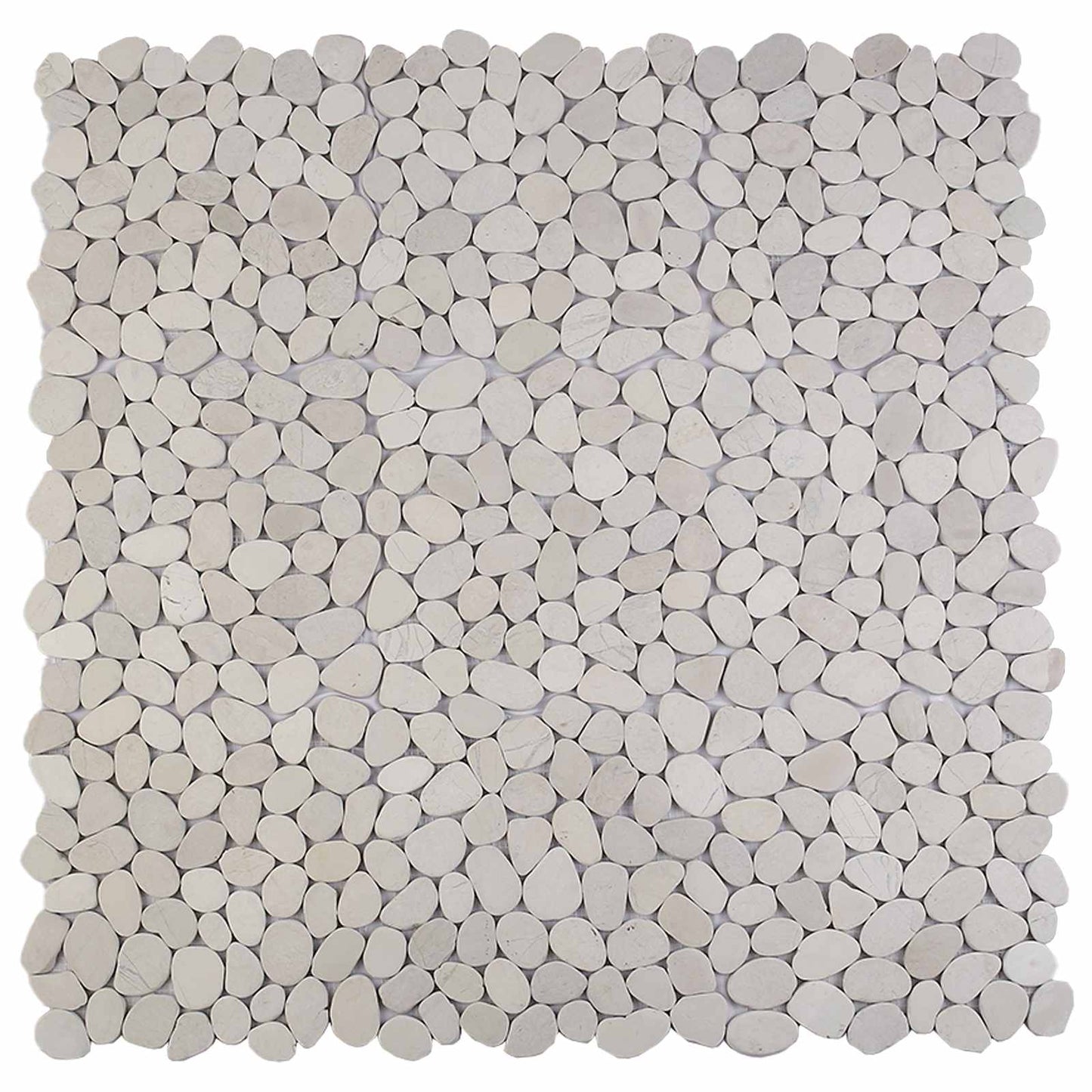 vidaXL Pebble Tiles White 30 x 30 cm River Pebble