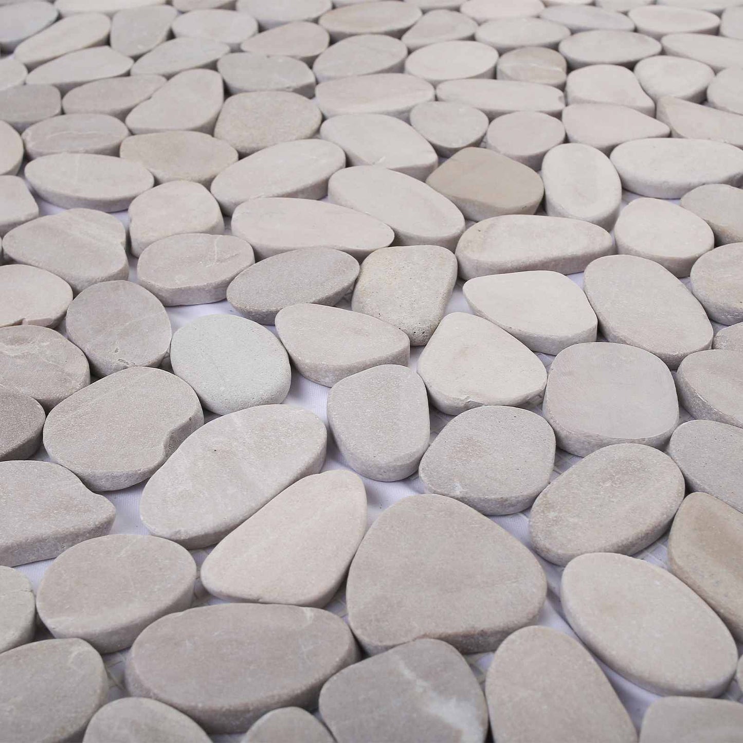 vidaXL Pebble Tiles Taupe 30 x 30 cm River Pebble