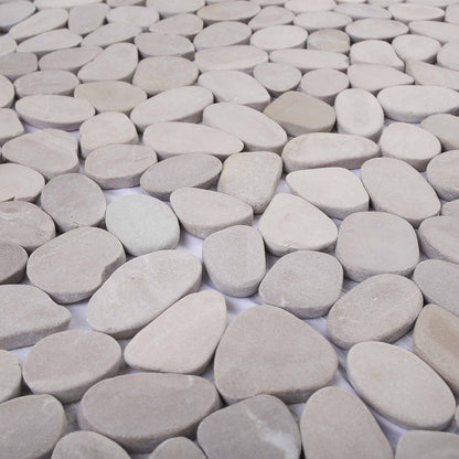 vidaXL Pebble Tiles Taupe 30 x 30 cm River Pebble
