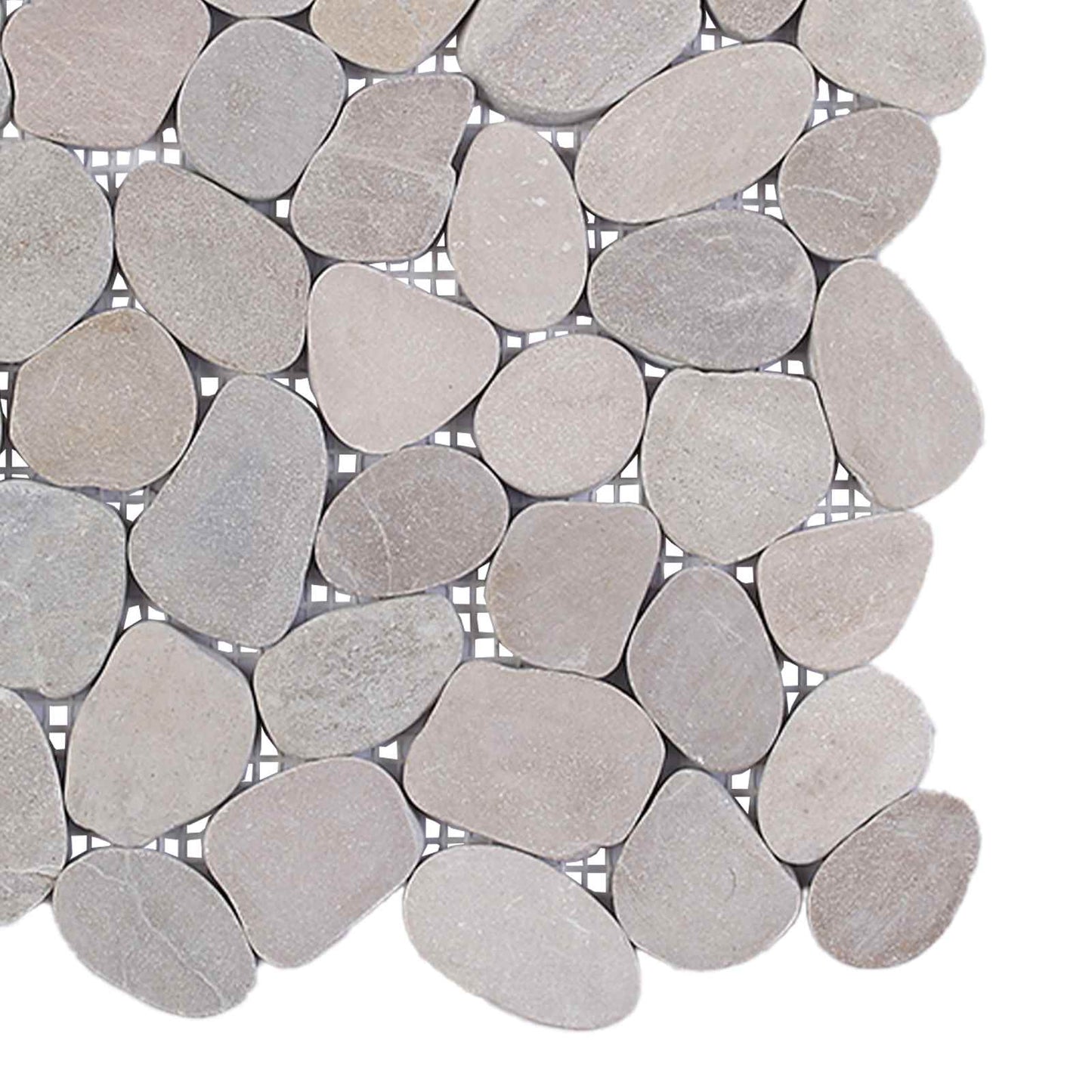 vidaXL Pebble Tiles Taupe 30 x 30 cm River Pebble