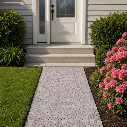 vidaXL Pebble Tiles Taupe 30 x 30 cm River Pebble