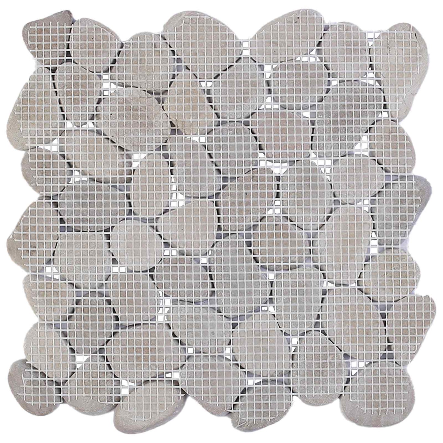 vidaXL Pebble Tiles Taupe 30 x 30 cm River Pebble