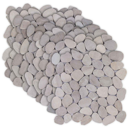 vidaXL Pebble Tiles Taupe 30 x 30 cm River Pebble