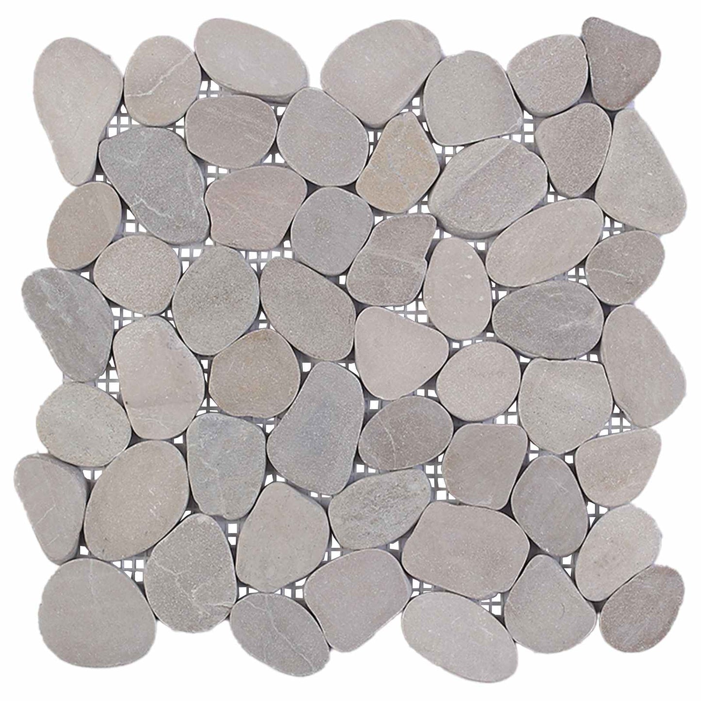 vidaXL Pebble Tiles Taupe 30 x 30 cm River Pebble