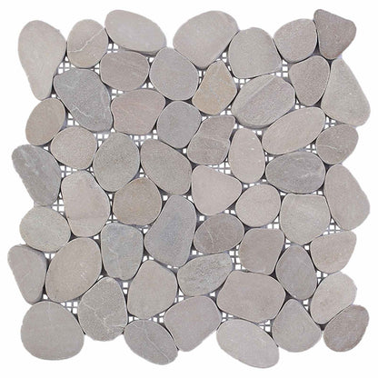 vidaXL Pebble Tiles Taupe 30 x 30 cm River Pebble