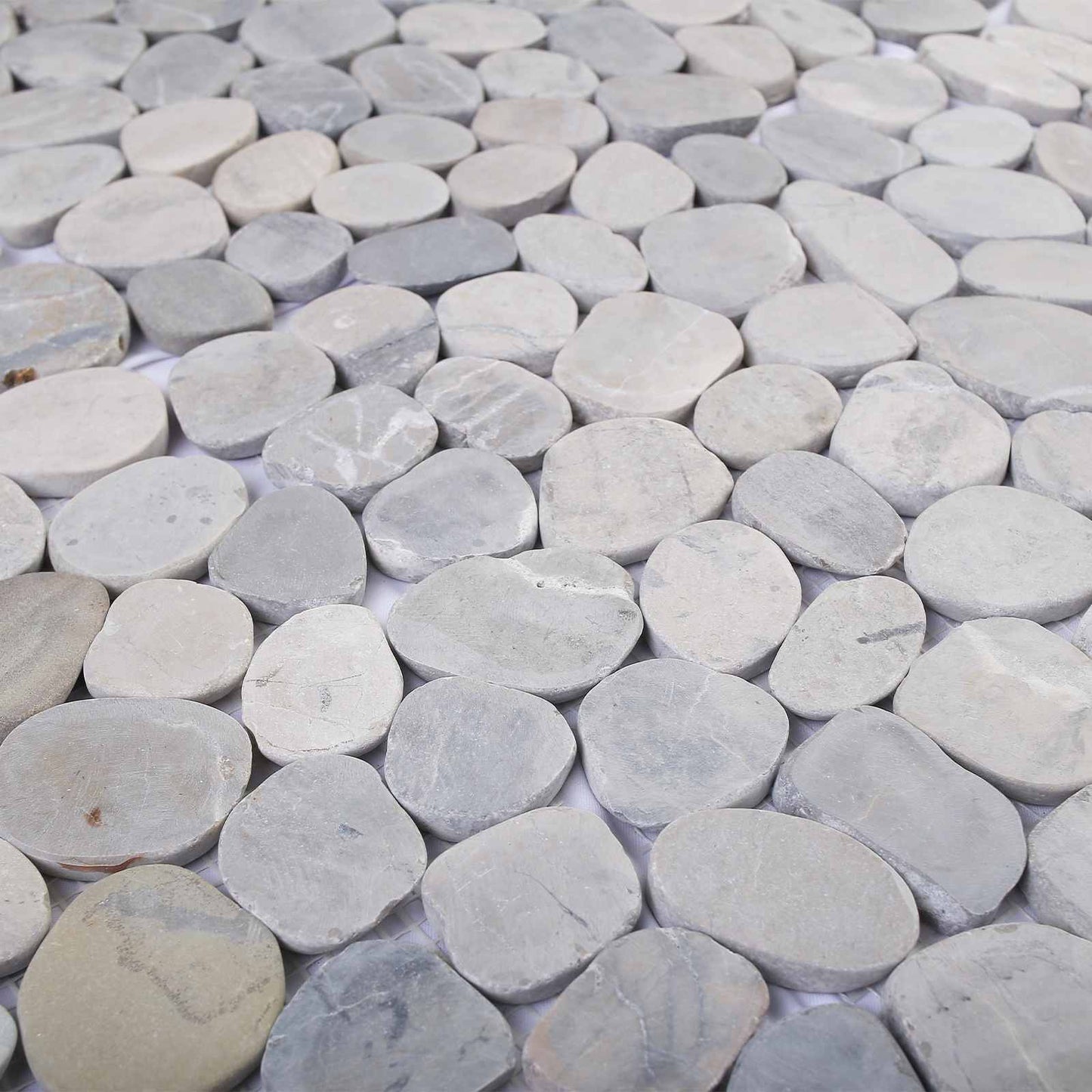 vidaXL Pebble Tiles Grey 30 x 30 cm River Pebble