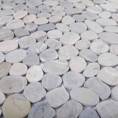 vidaXL Pebble Tiles Grey 30 x 30 cm River Pebble