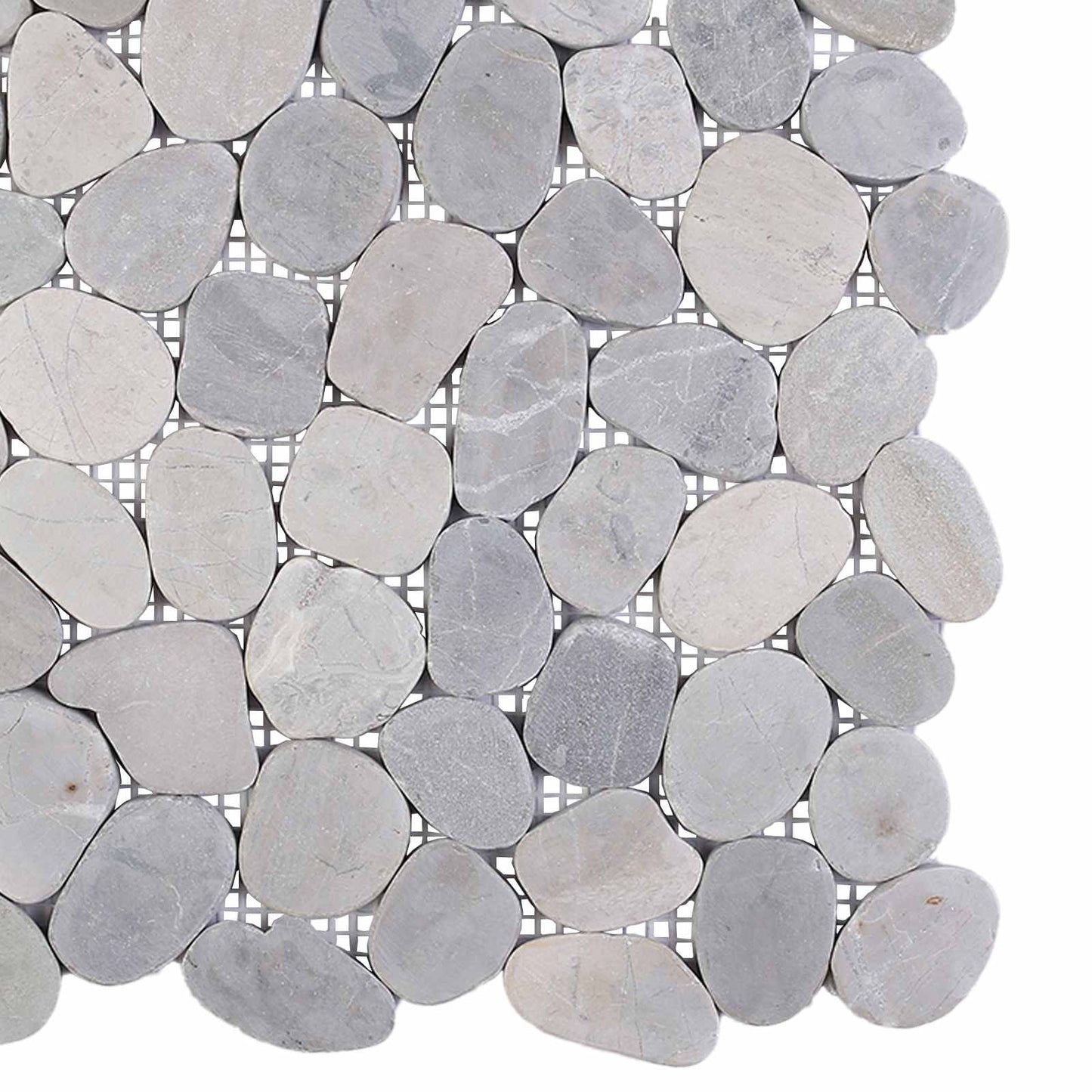 vidaXL Pebble Tiles Grey 30 x 30 cm River Pebble