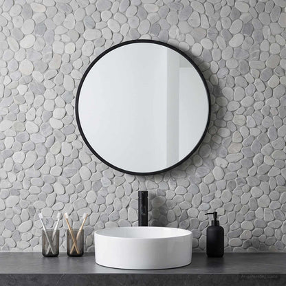 vidaXL Pebble Tiles Grey 30 x 30 cm River Pebble
