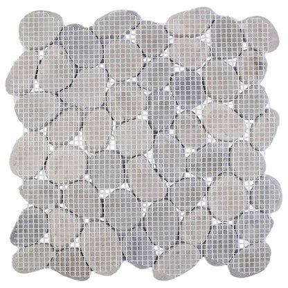 vidaXL Pebble Tiles Grey 30 x 30 cm River Pebble