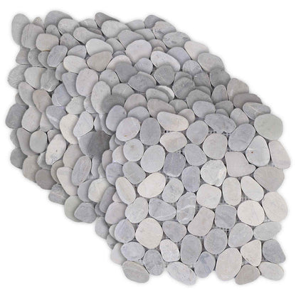 vidaXL Pebble Tiles Grey 30 x 30 cm River Pebble