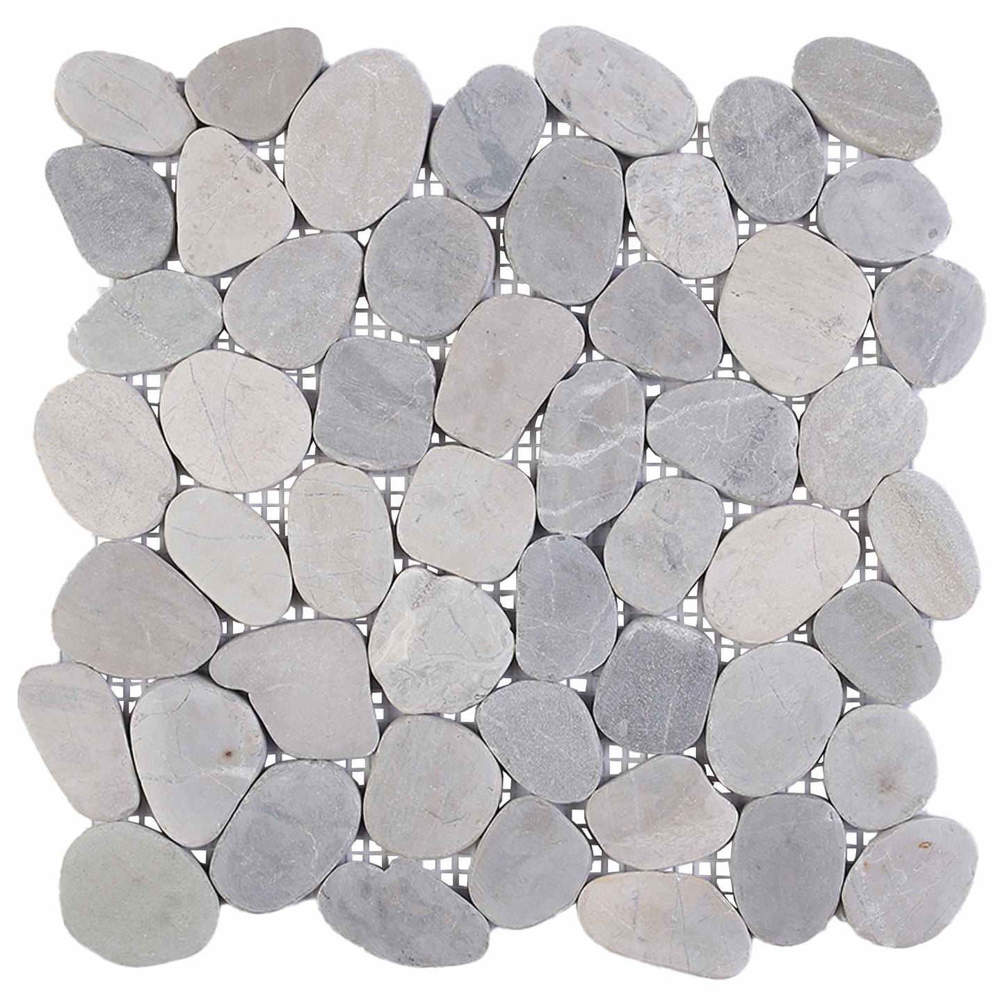 vidaXL Pebble Tiles Grey 30 x 30 cm River Pebble