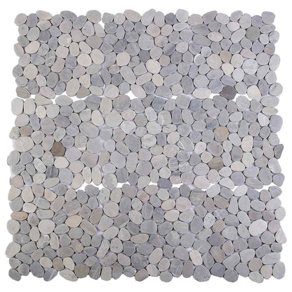 vidaXL Pebble Tiles Grey 30 x 30 cm River Pebble