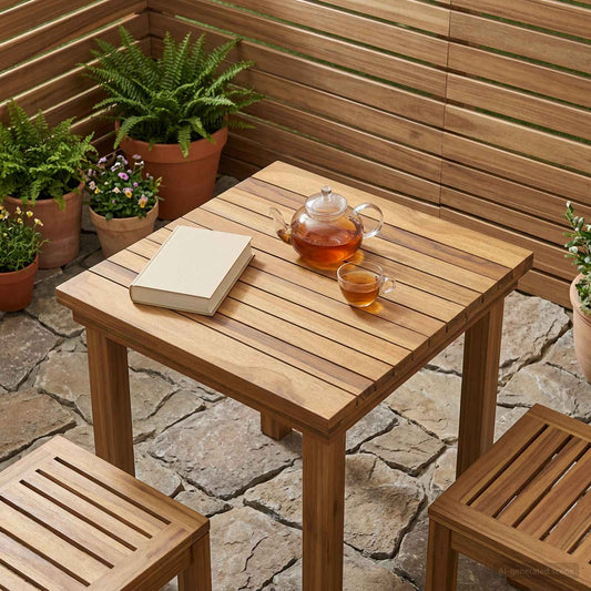 vidaXL Table Top 40 x 40 x 3.5 cm Square Solid Teak Wood Natural