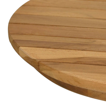 vidaXL Table Top Ø 40 x 3.5 Round Solid Teak Wood Natural