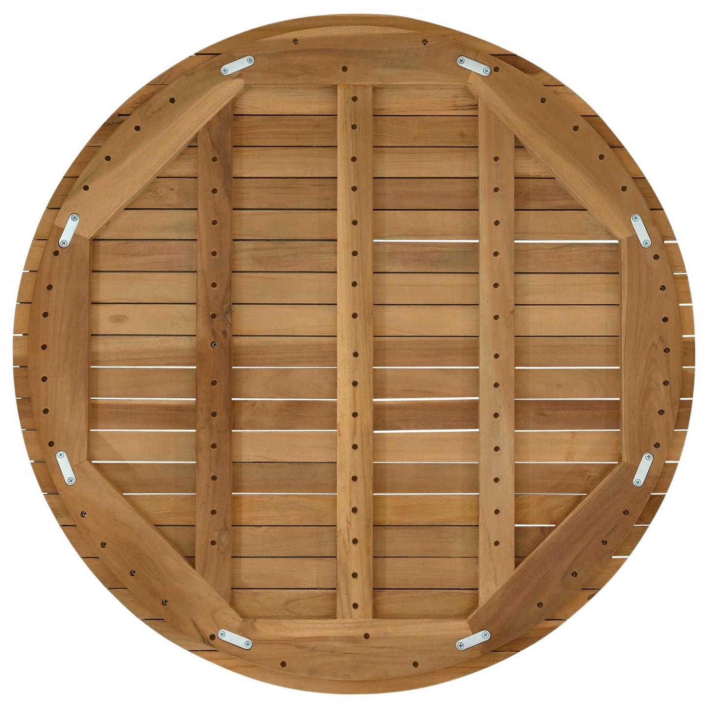 vidaXL Table Top Ø 80 x 3.5 Round Solid Teak Wood Natural
