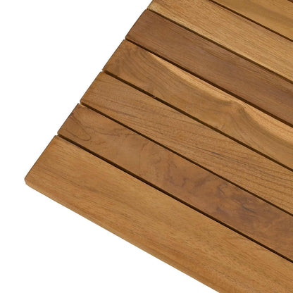 vidaXL Table Top 110 x 55 x 3.5 cm Rectangular Solid Teak Wood Natural