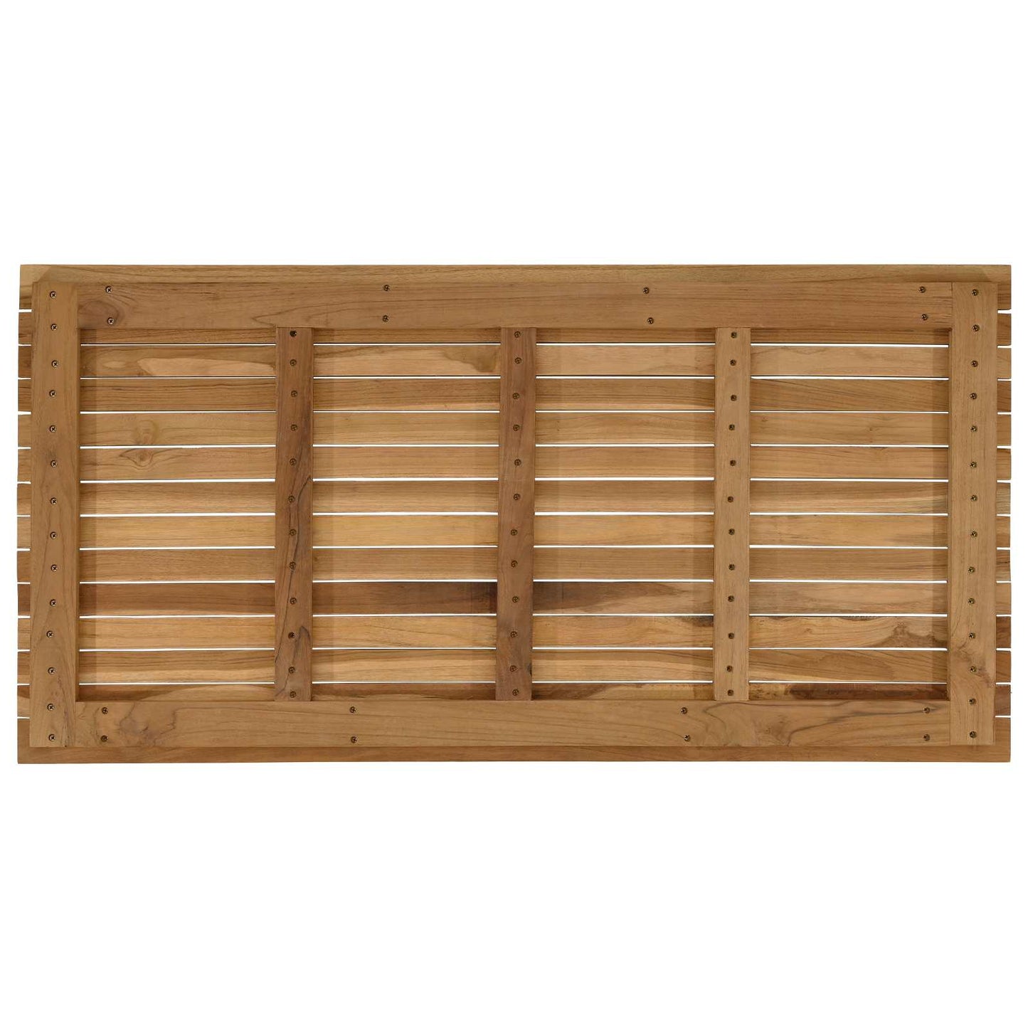 vidaXL Table Top 110 x 55 x 3.5 cm Rectangular Solid Teak Wood Natural