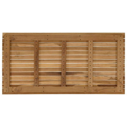 vidaXL Table Top 110 x 55 x 3.5 cm Rectangular Solid Teak Wood Natural