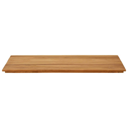 vidaXL Table Top 110 x 55 x 3.5 cm Rectangular Solid Teak Wood Natural